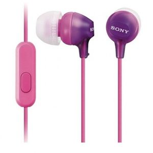 Audífonos Sony Estéreo Bass MDR-EX15AP con Micrófono Morado