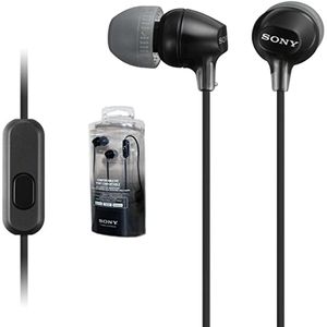Audífonos Sony Estéreo Bass MDR-EX15AP con Micrófono Negro