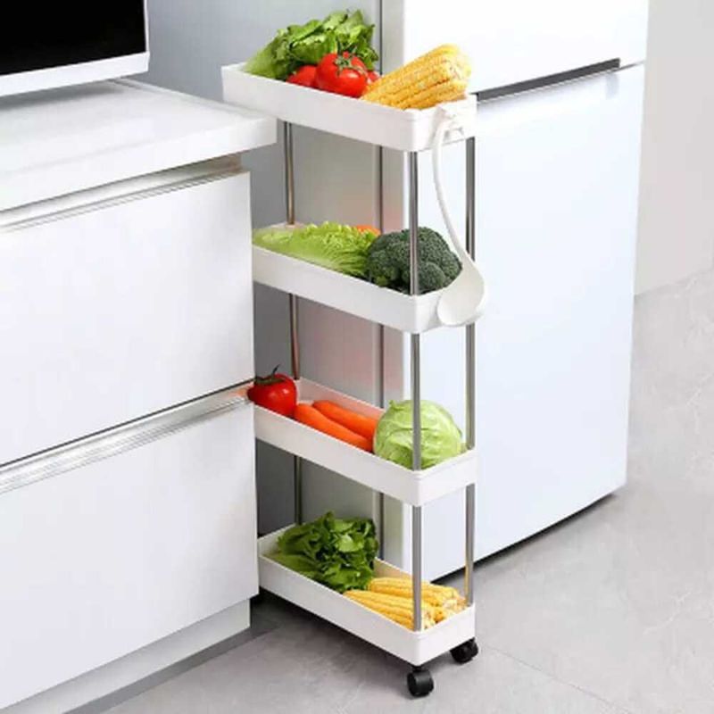 Ripley - ESTANTE ORGANIZADOR DE COCINA 4 NIVELES 54X12X104 CM BLANCO