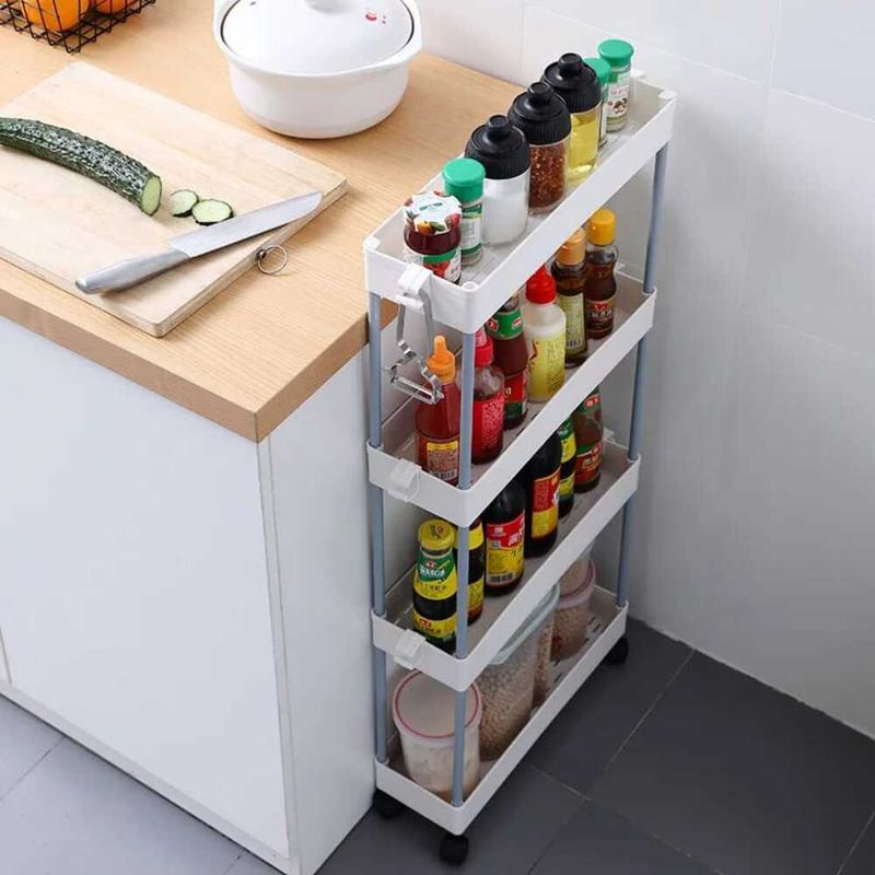 Ripley - ESTANTE ORGANIZADOR DE COCINA 4 NIVELES 54X12X104 CM BLANCO