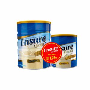 Complemento Nutricional ENSURE Advance Vainilla Lata 850g + Complemento Nutricional ENSURE Advance Vainilla Lata 400g