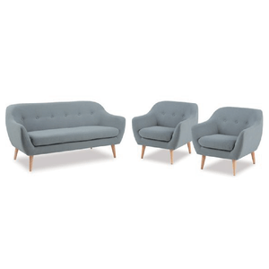 Juego de Sala 3 1 1 Xiu Gris