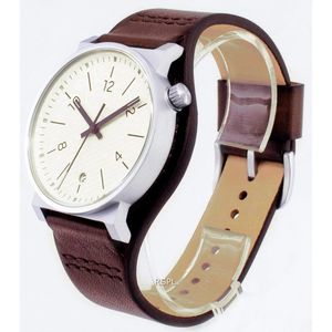 Reloj Fossil Barstow FS5510 Para Hombre Fecha Acero Inoxidable Correa de Cuero Marrón