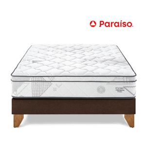 Cama Europea Pocket Advance 2 Plz - Chocolate