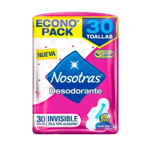 Toalla Higienica NOSOTRAS Invisible Paquete 30un