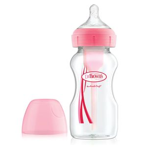 Biberón Options + de Boca Ancha Polipropileno ROSA