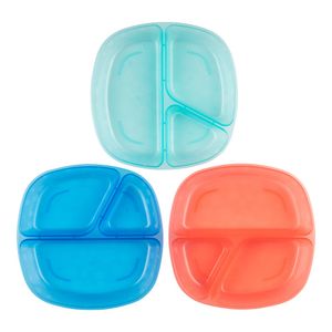Pack de 3 platos con divisiones