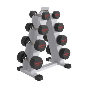 Set de Mancuernas Dodecagonales 3KG 5KG 8KG y 10KG + Rack 4 Niveles
