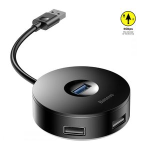Hub USB Baseus Power Round Box 4 en 1 CAHUB-F01 Transferencia 5Gbps Soporte Disco Duro