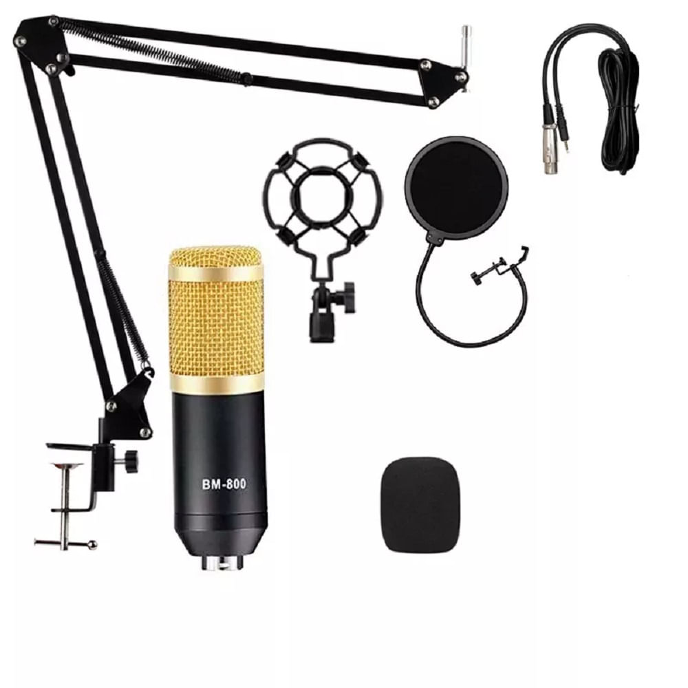 Microfono De Condensador Bm-800 + Araña Pc Laptop Estudio - BERANI