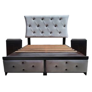 Juego de dormitorio Princesa JP Stylos 2 veladores 2 plazas