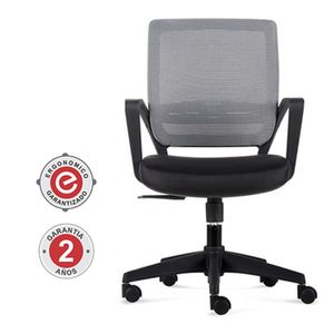 Silla Giratoria Ergonómica Decorplas Orlando con Brazos Fijos Color Negro
