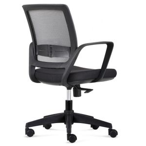 Silla Giratoria Ergonómica Decorplas Orlando con Brazos Fijos Color Negro