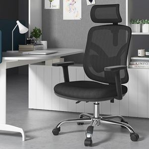 Silla Giratoria Ergonómica Decorplas New Smart con Brazos Regulables 1D Color Negro