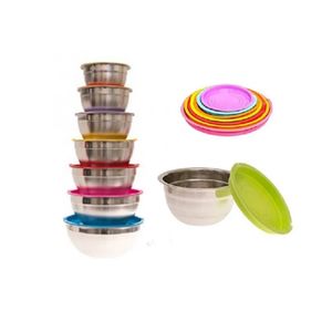 Set de Bowl con Tapa Z.WEI 7 Piezas en Acero Inoxidable