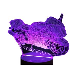 Lámpara Led 3D Creative Light Motocicleta