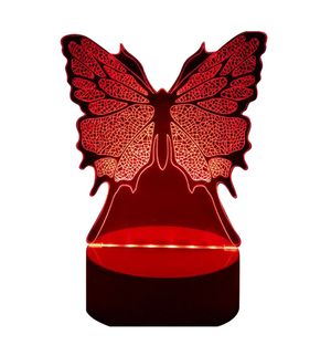 Lámpara Led 3D Creative Light Diseño Mariposa