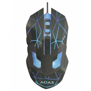 Mouse Gamer Aoas K20 Rgb Iluminación Led 3200 Dpi Cable 1.8
