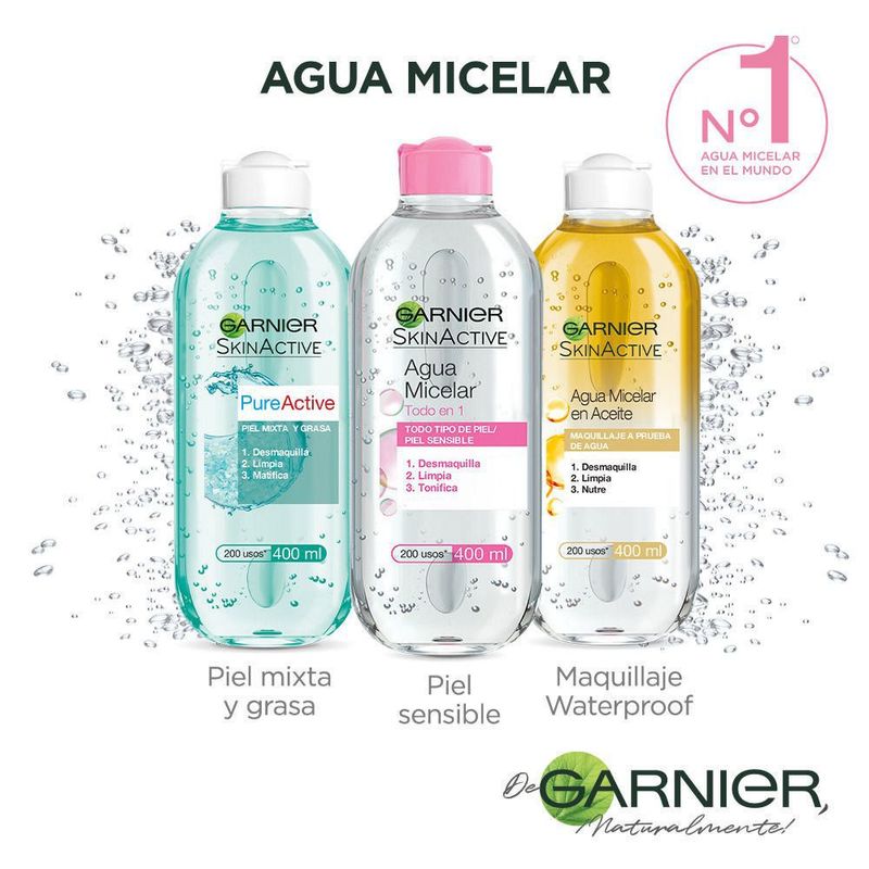 Garnier Agua Micelar Pure Active Piel Mixta A Grasa - Perfumerías Pigmento