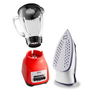 Combo Oster Licuadora BLSTKAGRPB + Plancha GCSTBS3802