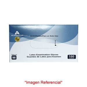 Guantes de Látex para Examen Alkhofar Talla M
