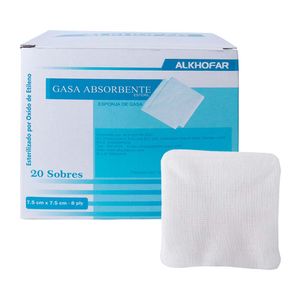 Gasa Absorbente Estéril 7.5 x7.5cm und