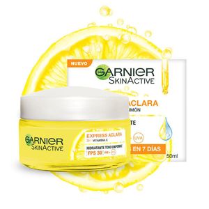 Crema Hidratante Fps 30 Tono Uniforme Express Aclara Garnier Skin Active X 50 Ml