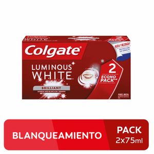 Pasta Dental COLGATE Luminous White Tubo 75ml Paquete 2un