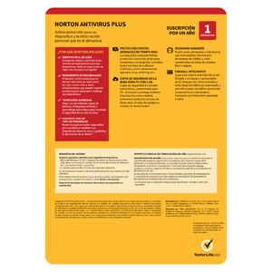 Norton Antivirus Plus 1 Dispositivo Por 1 Año