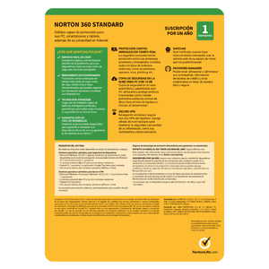 Antivirus Norton 360 Standard 1 Dispositivo 1 Año