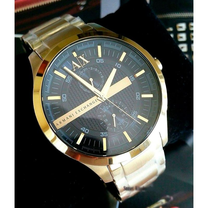 Reloj armani exchange discount dorado con negro