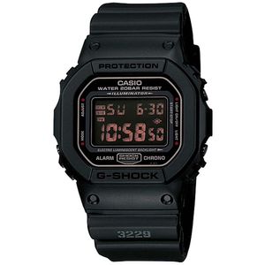 Reloj Casio G-Shock DW5600MS-1 Para Hombre Digital Luz De Fondo Acuático 200m Negro