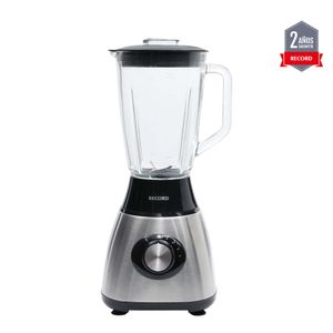 Licuadora con Pulsador Inox Record 2106200010 de 1.5 Lt 4V Plateado