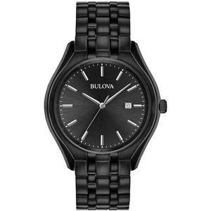 Reloj Bulova 98B289 Para Hombre Fecha Acero Inoxidable Negro