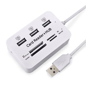 Hub 3 Puertos USB 2.0 + Lector Memoria SD/MMC - Micro SD - M2 - MS PRO DUO