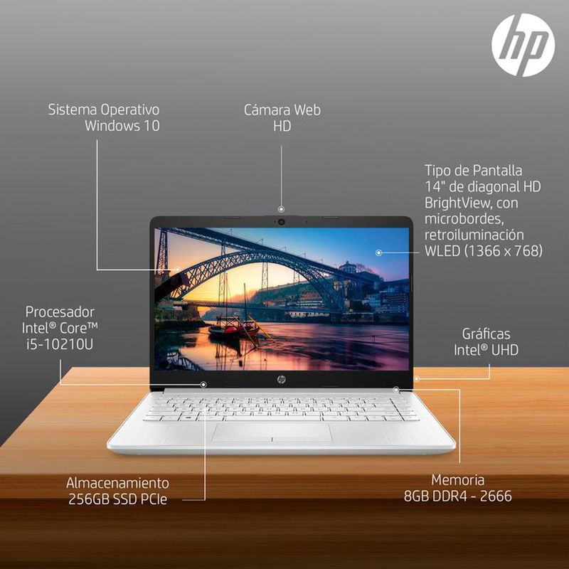 Laptop Hp 14 Cf2074la 14 Intel Core I5 8gb 256gb Ssd Real Plaza 2548