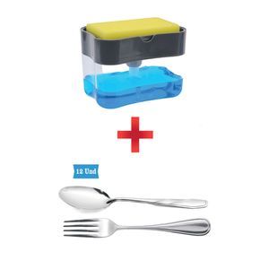 Dispensador Lavavajillas + Tenedores (12 u) + Cucharas (12 u)