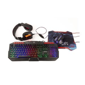 Combo Gamer 4 en 1 Halion HA-850C Poseidon Teclado/Mouse/Auricular/Mousepad