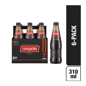 Cerveza Cusqueña Negra 6Pack Bot 310 Ml