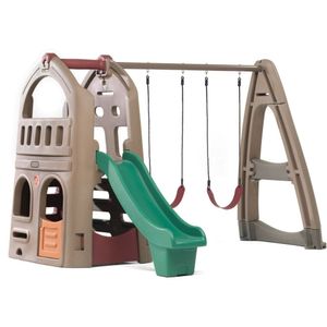 Juego de Exterior Step 2 Playhouse escalador y resbaladera Marrón