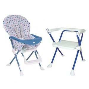 Silla De Comer Ebaby Badala 628 2 en 1 Plegable Azul
