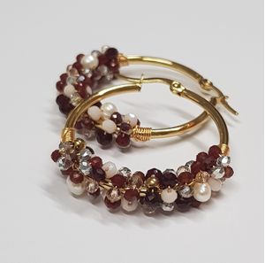 Aretes Penélope Argollas Penélope Guinda