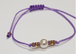 Pulsera Penélope Mati Perla Morado