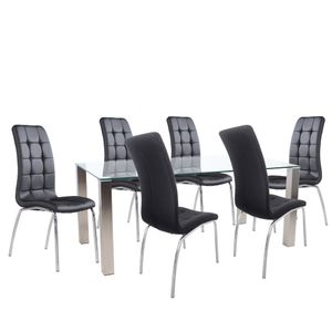 Juego de Comedor Carolina 6 Sillas Negro