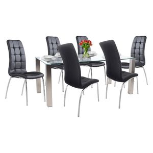 Juego de Comedor Carolina 6 Sillas Negro