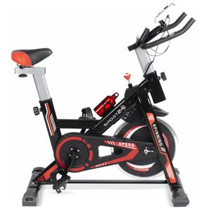 Bicicleta Spinning Cardiovascular Black Fit Volante 10Kg Roja