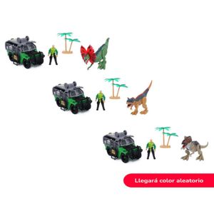 Set De Juego Dinosaurio + 1 Auto + 1 Figura De Acción