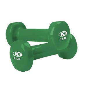 Par de Mancuernas de Vinil K6 9 Lb Verde