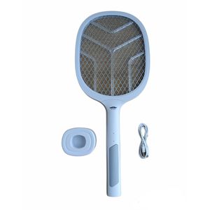 2 en 1 Raqueta Electrica y Lampara Violeta Mata Mosquitos Recargable