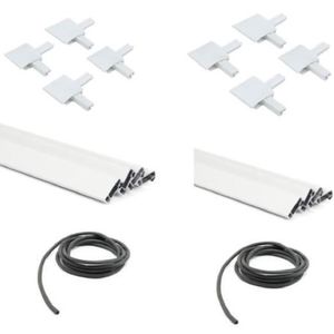Dos Kits Mosquiteros Aluminio Blanco